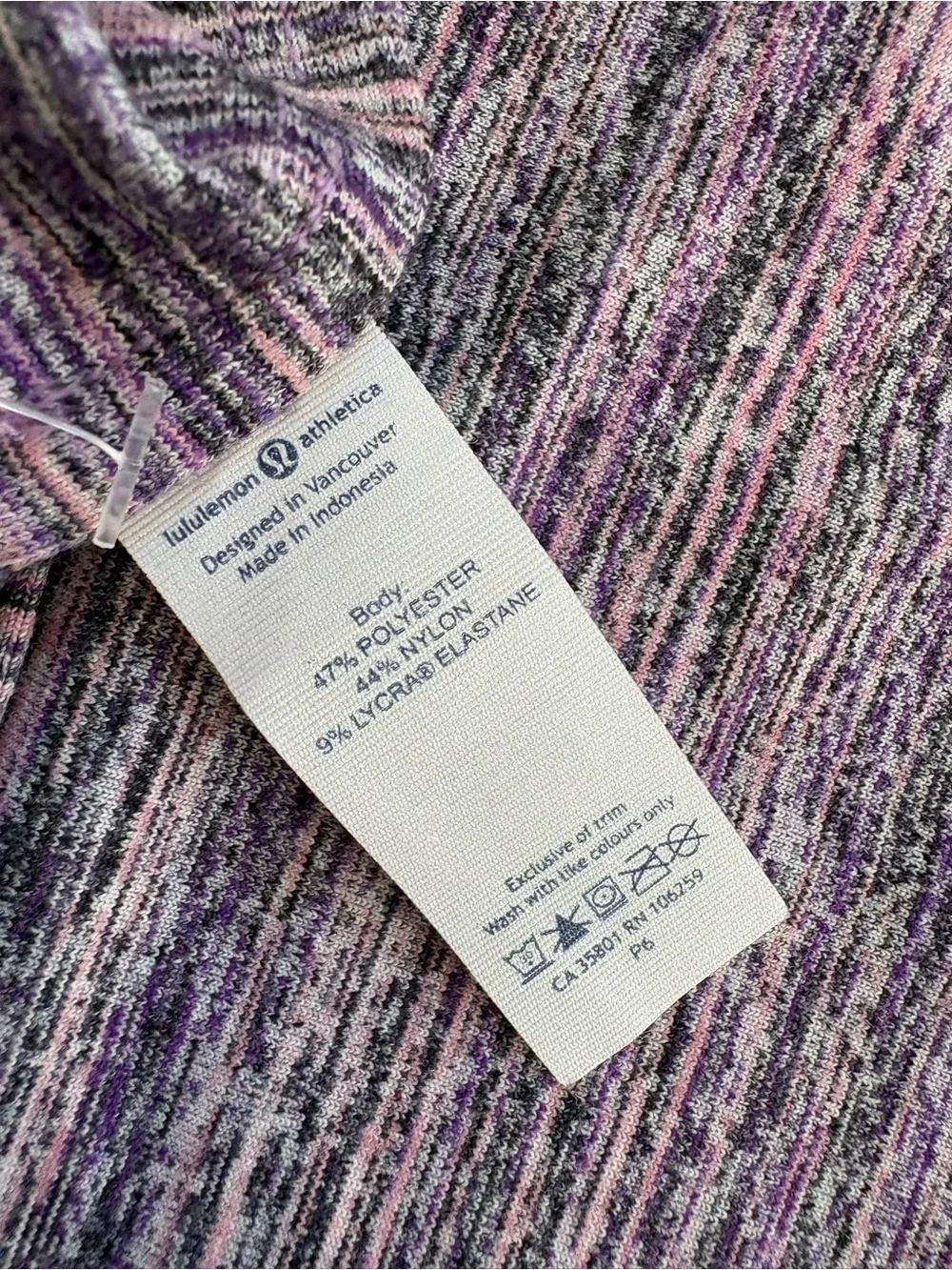 Lululemon Vinyasa Scarf Rulu Space Dye Camo Tender Violet Black Grape Snap Wrap